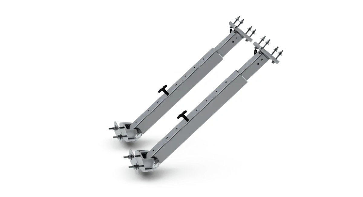 TenderConnect stainless steel 1.4584 receiver and anodized aluminium boom assembly